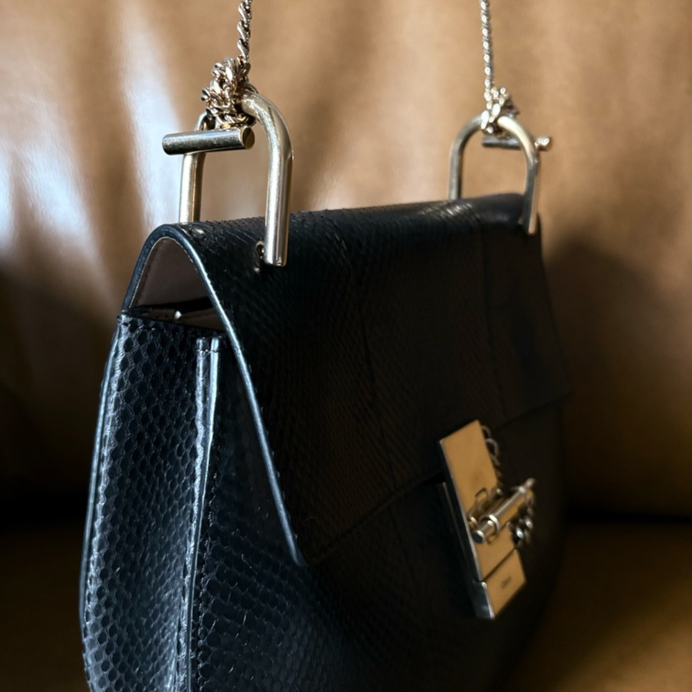 Chlo Drew Python Shoulder Bag - image 3